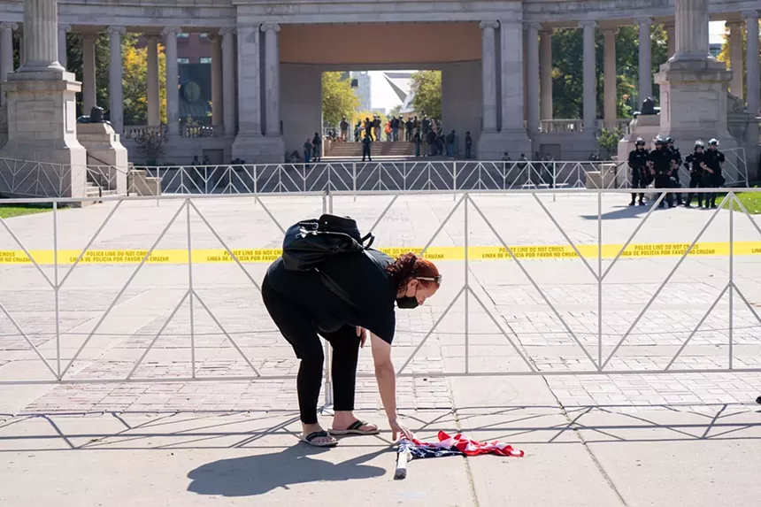 An unlicensed security guard shot and killed a protester by Civic Center Park in October 2020. - NOAH KAPLAN