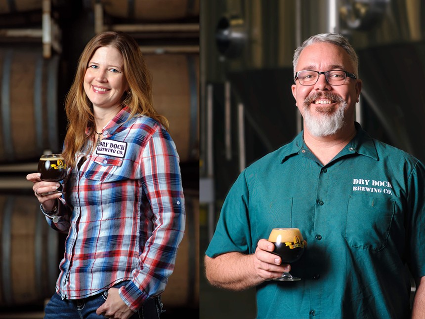 Dry Dock Brewing co-owners Michelle Reding and Kevin DeLange. - DRY DOCK BREWING