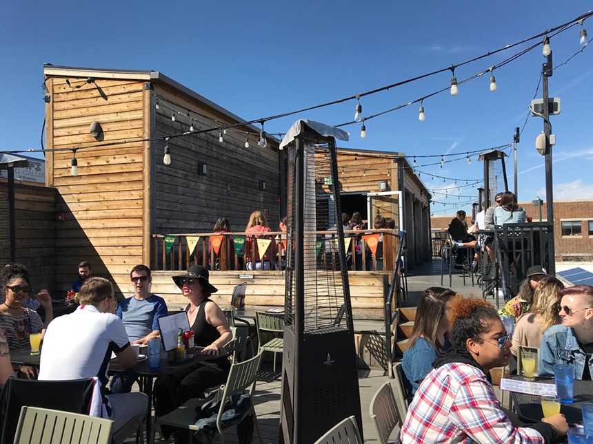 The rooftop patio at Historians Ale House is a great setting for brunch. - BRIDGET WOOD