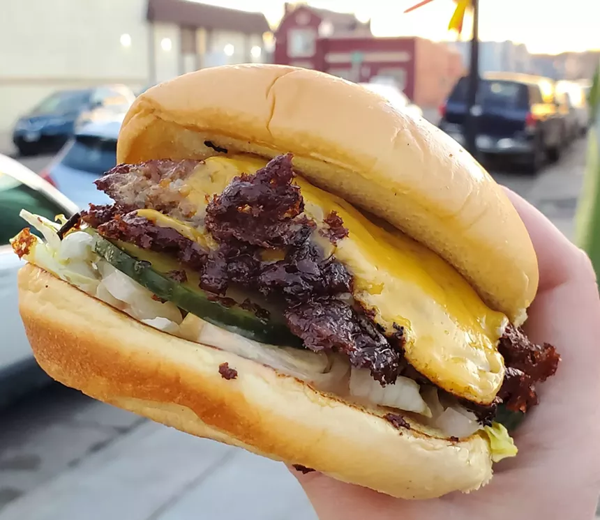 A Twans burger in all its lacy-edged glory. - MOLLY MARTIN