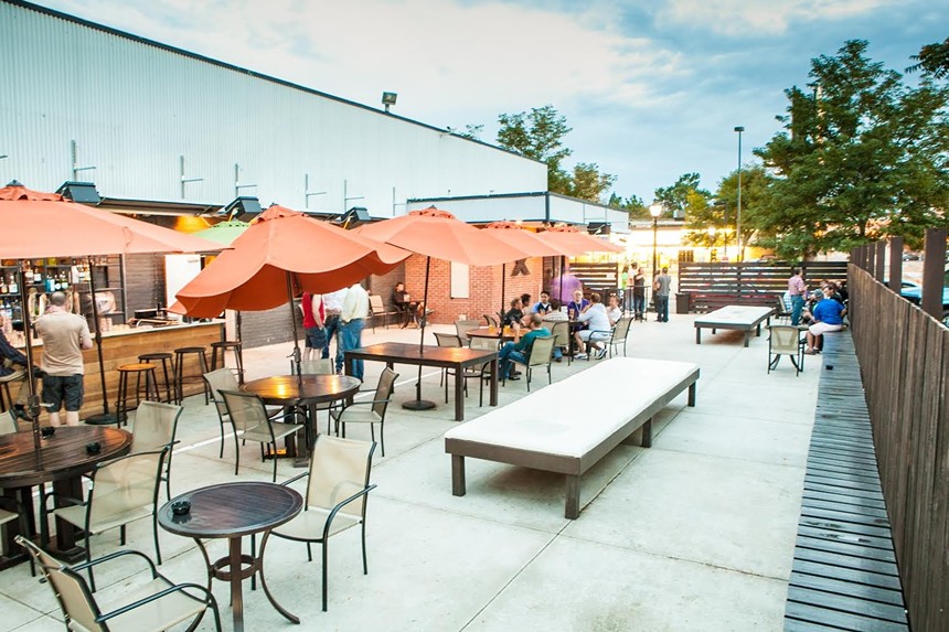 X Bar's patio is an ideal spot to watch Sunday's Pride parade. - WESTWORD