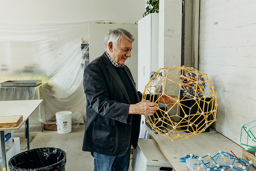 Clark Richert in his studio, 2018. - PHOTOGRAPH BY RACHEL GRAMMES