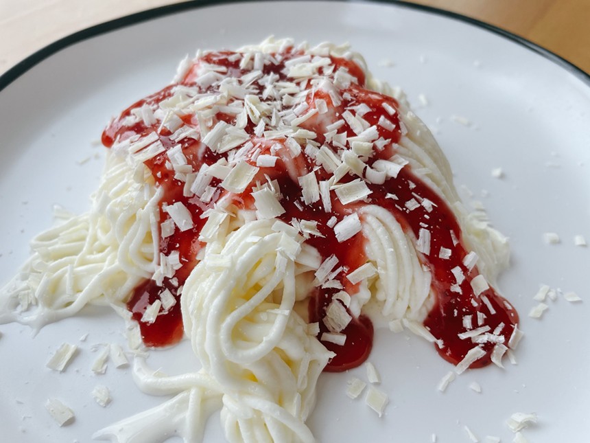 You won't see it on the menu, but you can try spaghettieis at Eiskaffee. - EISKAFFEE