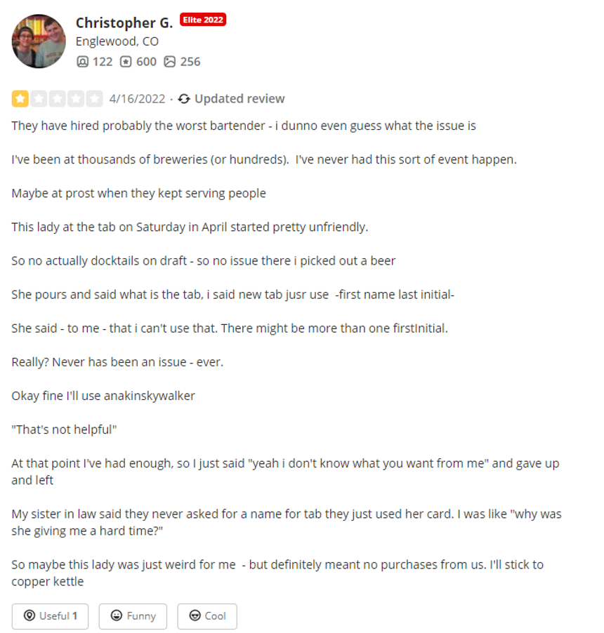 A Yelp Elite reviewer gives his review on Dry Dock. - YELP