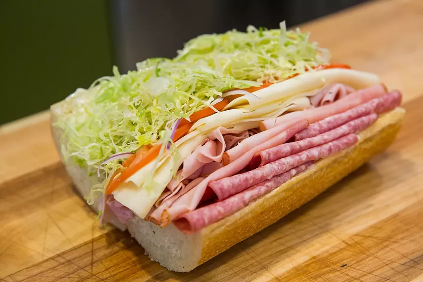 mean and cheese on a sub roll