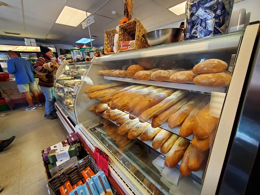 loaves of bread in a deli case