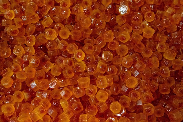 Orange rosin gummies from Robhots