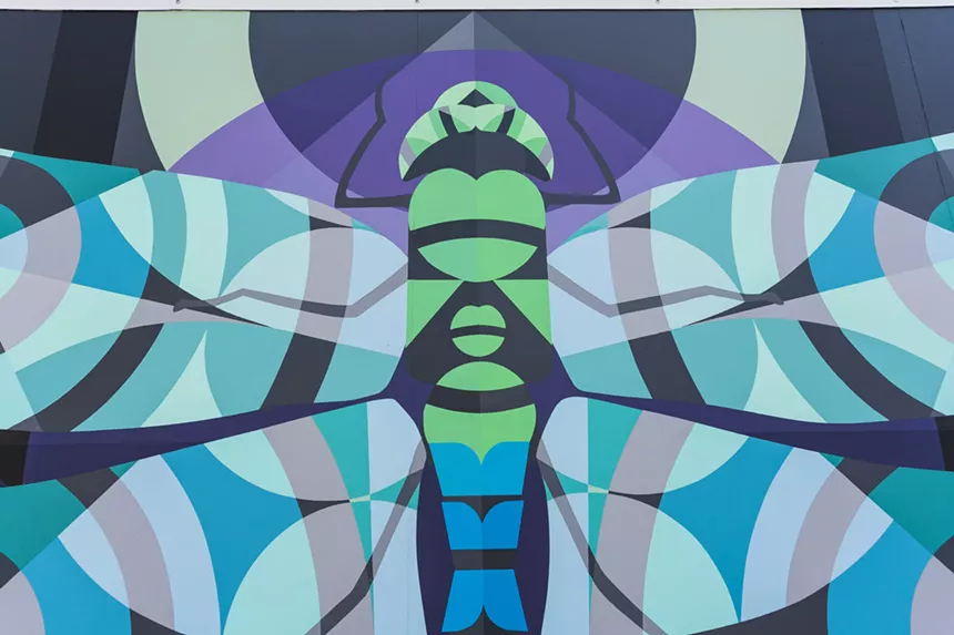 mural of a dragonfly