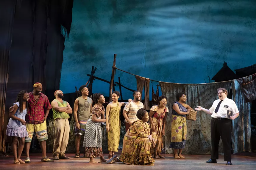 African natives and missionary in The Book of Mormon