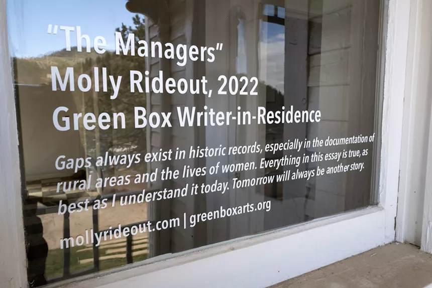 Molly Rideout's historical installation at Green Box.