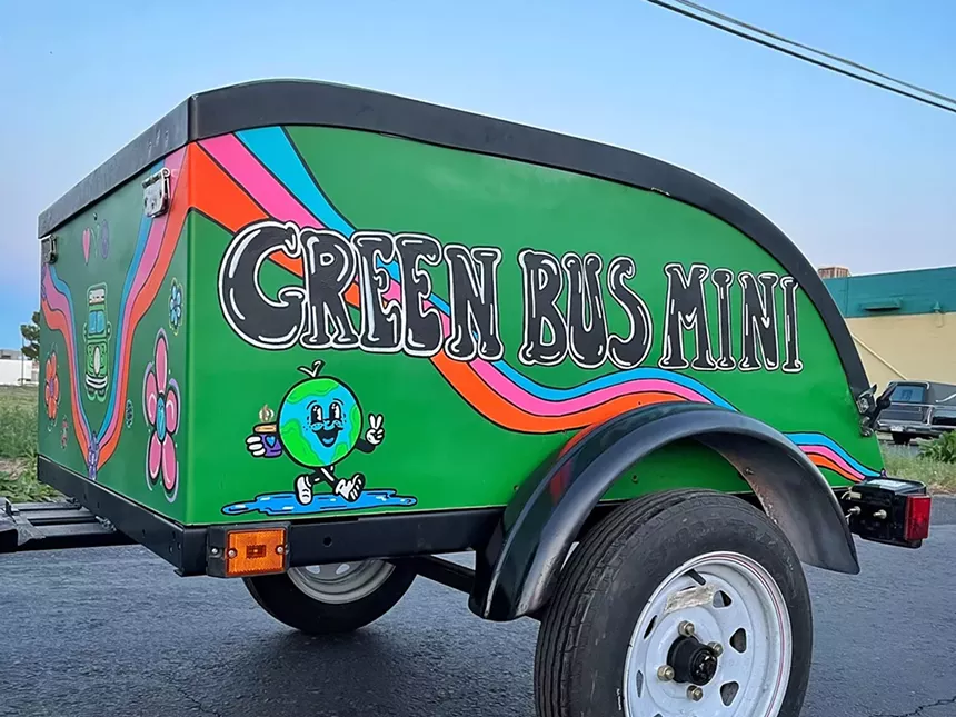 a small green trailer