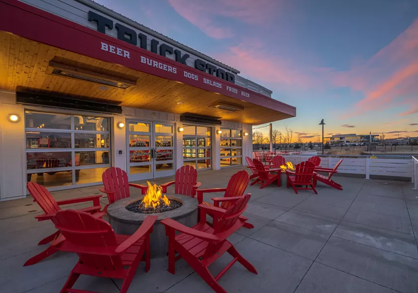 Brewery patio.