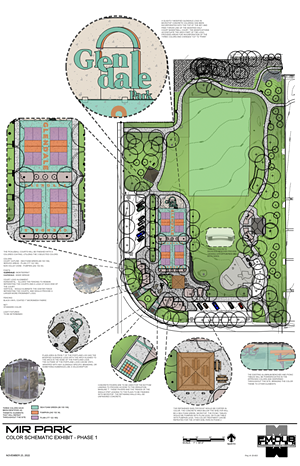 The plans for Glendale Park.