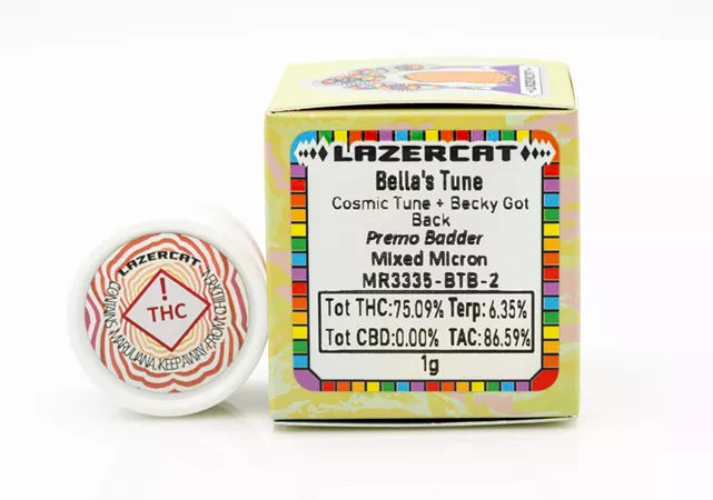 A jar of Lazercat hash rosin