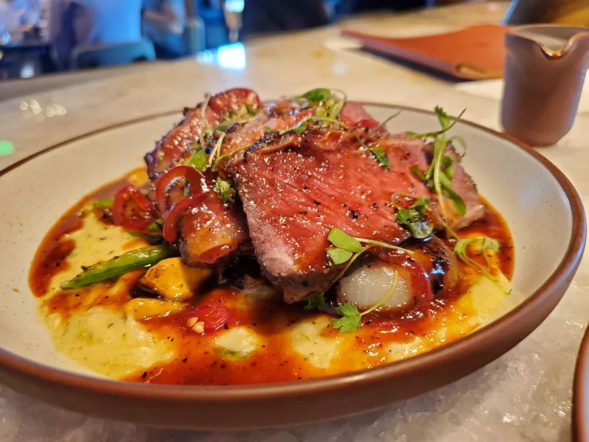slices meat on a plate