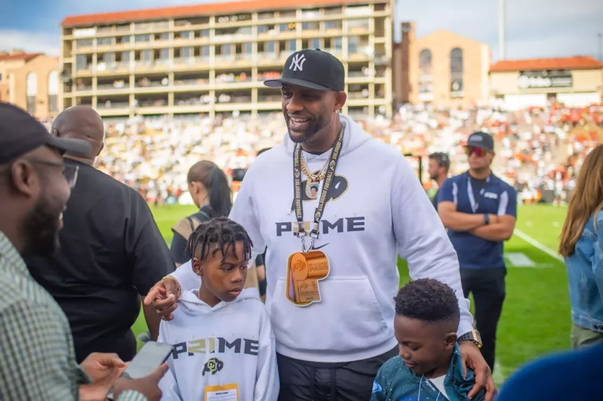 Former MLB pitcher CC Sabathia on the Colorado sidelines.