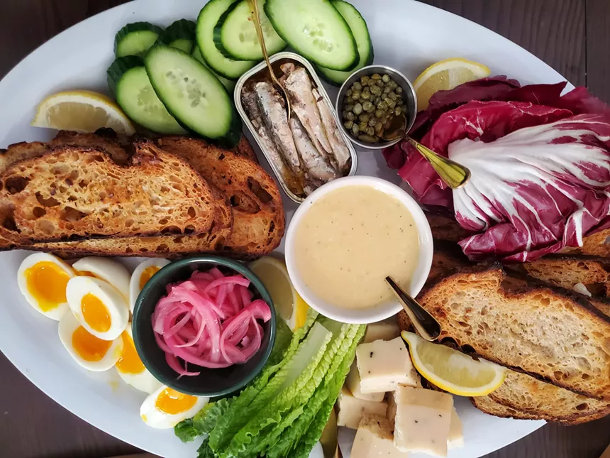 various ingredients on a platter