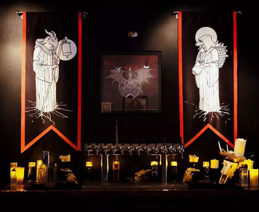 Death metal alter at brewery