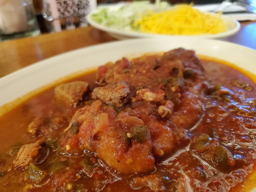 green chile on a plate