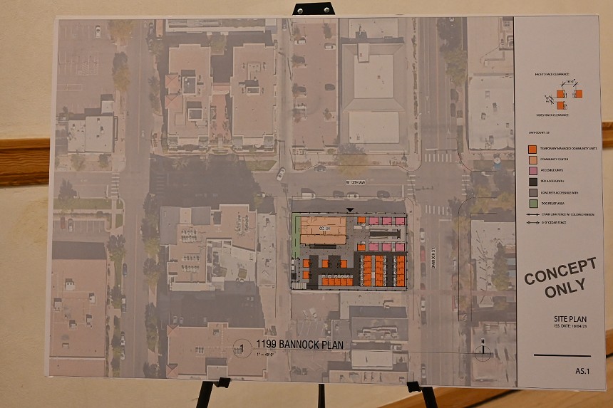 A concept design shows the plan for the 1199 Bannock Street micro-community.
