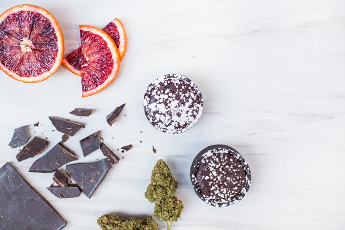 Cannabis flower and chocolate edibles