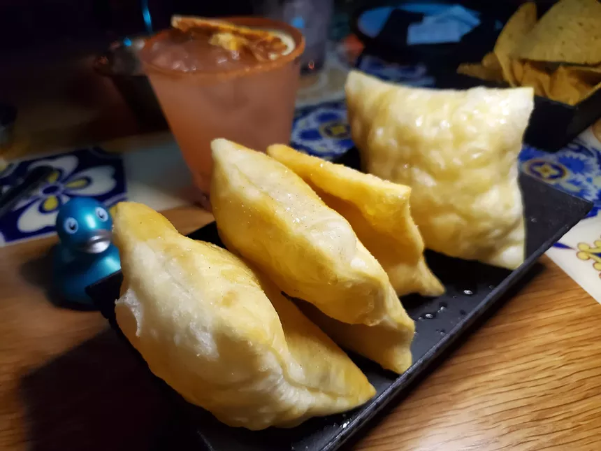 sopaipillas on a plate