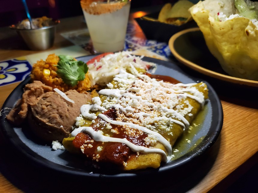 a plate of enchiladas