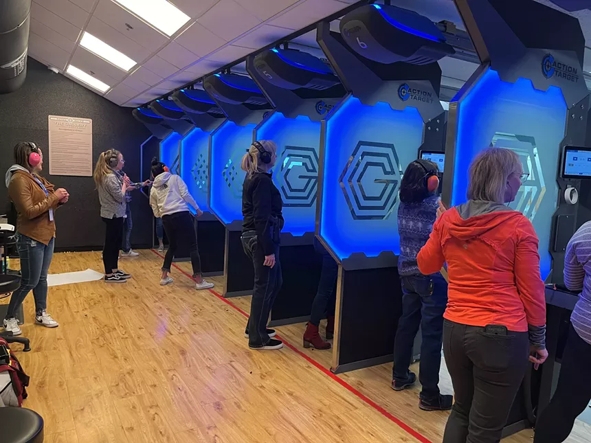 people in a shooting range