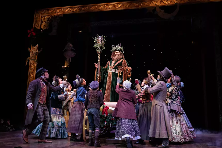 cast of A Christmas Carol on stage