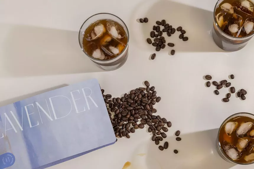 coffee beans spilling out of a bag