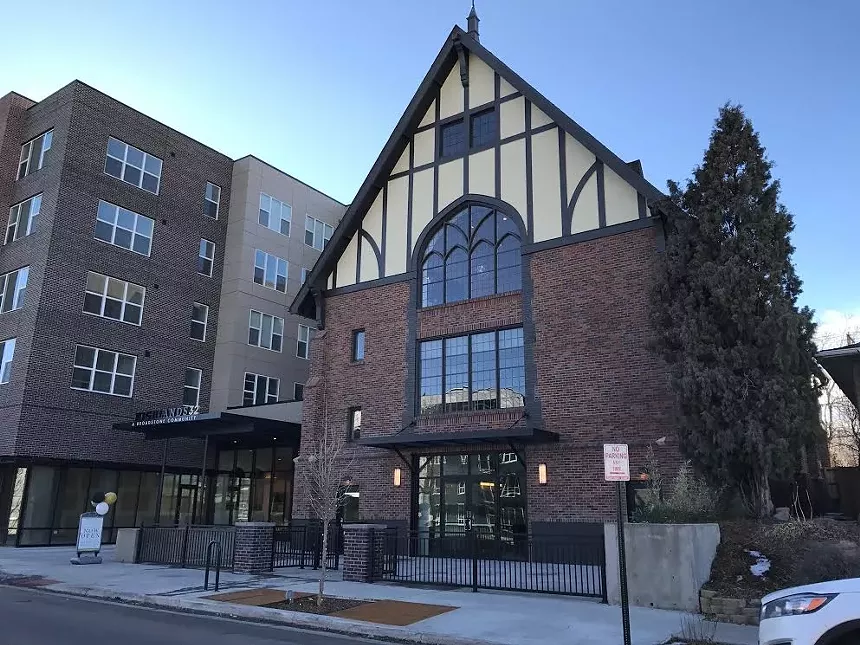 a brick building