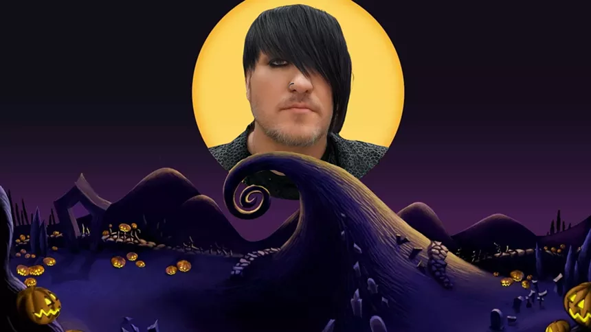 Emo hair and nightmare before Christmas.