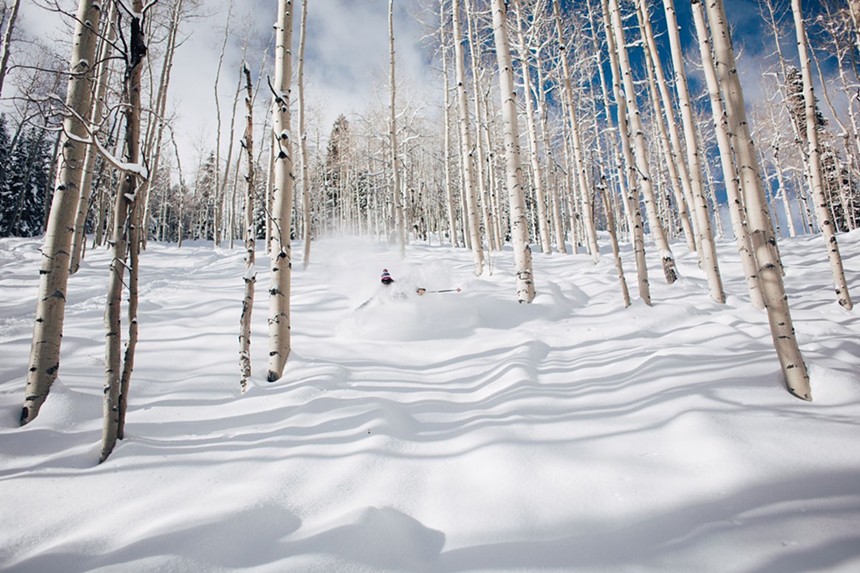 A skier at Crested Butte Mountain Resort