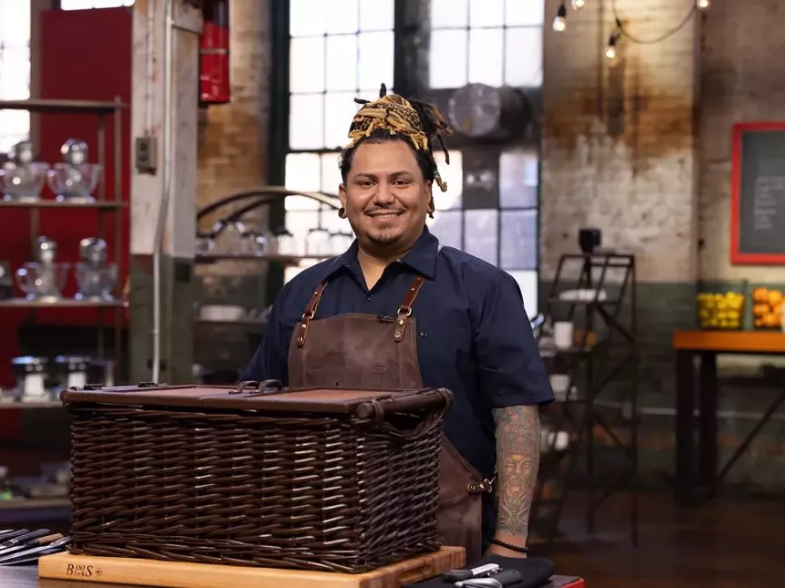 a man in an apron