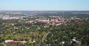 An ariel view of Boulder, Colorado.