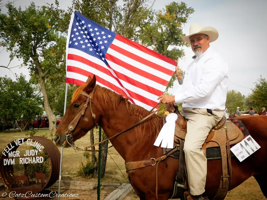 Photo of Richard Holtorf on a horse.
