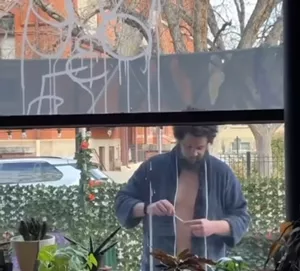 A man smoking crack cocaine in Denver, Colorado.