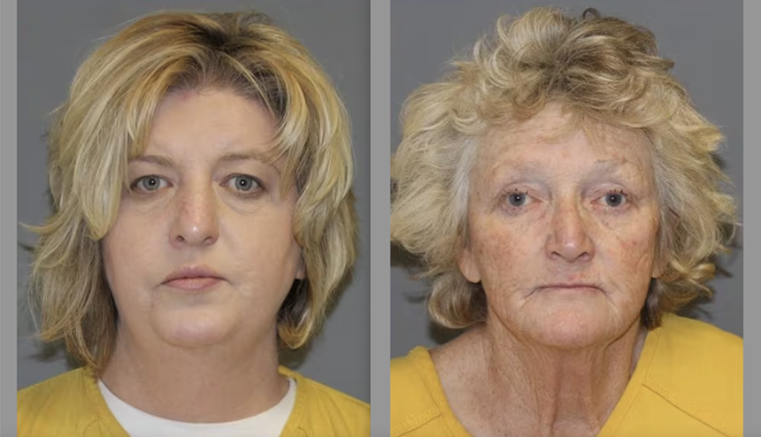 Mug shots of Megan Hess and Shirley Koch.