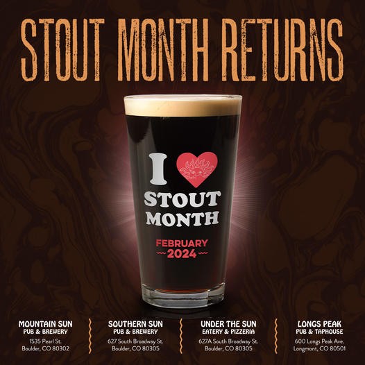 Picture of a beer glass with "I heart Stout Month" on it