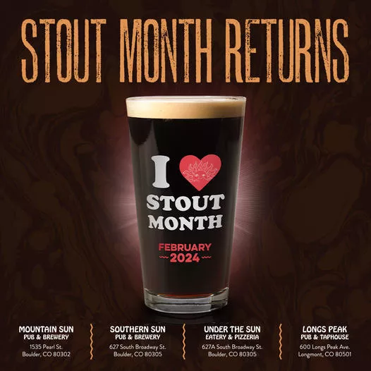 Picture of a beer glass with "I heart Stout Month" on it
