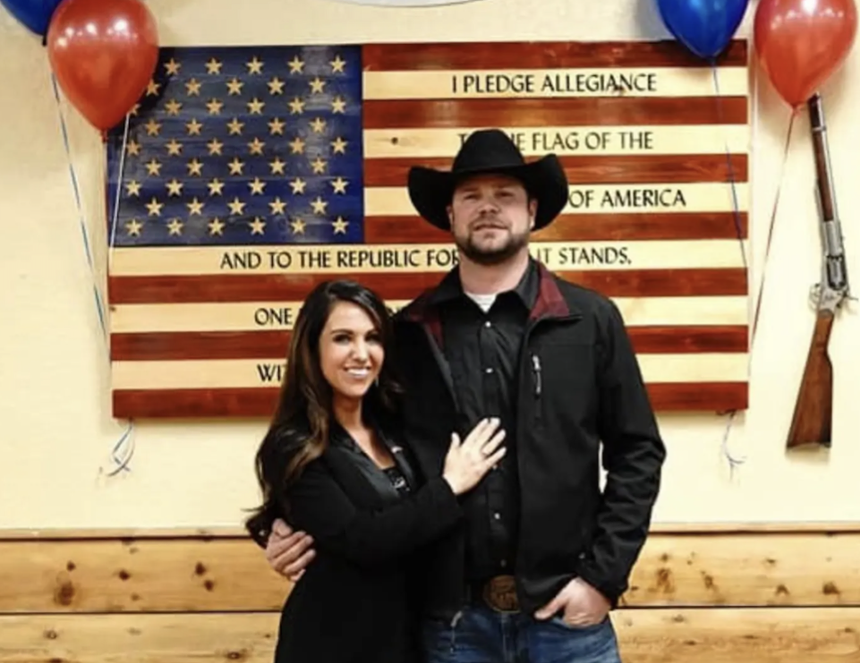 Jayson and Lauren Boebert posing for a photo.