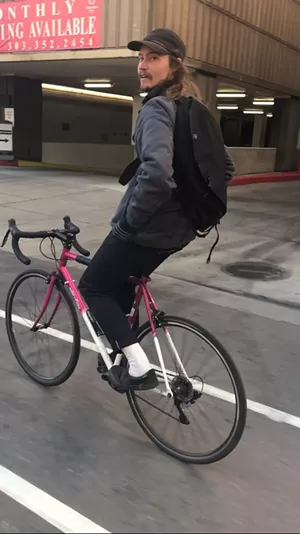 man on bicycle