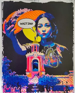 woman looking over Casa Bonita