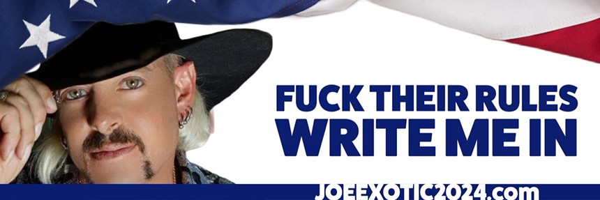 Campaign material for Joe Exotic.