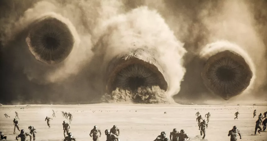 sand monsters in a desert