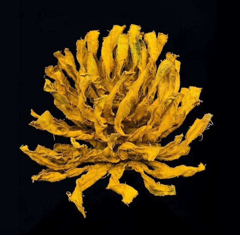 a yellow sculpture