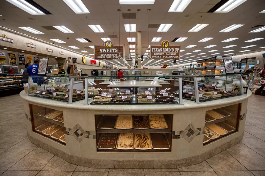 a counter inside a convience store