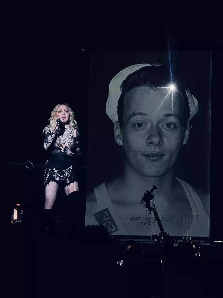 pop singer madonna performing on stage
