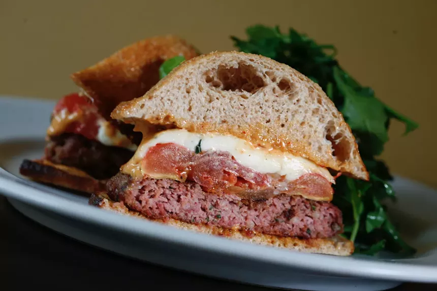 half of a cheeseburger