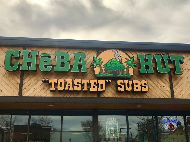 "cheba hut" sign on a building